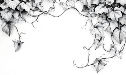 Fototapeta premium Highly detailed illustrations of various trees, leaves, grasses, and botanical elements, featuring realistic, minimalist, and abstract compositions on a white background.
