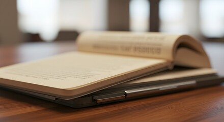 Timeless knowledge of open classic book meets modern learning on sleek digital tablet, symbolizing education and accessible wisdom's evolving landscape.