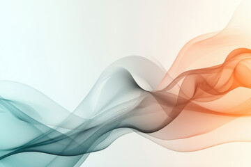 Obraz premium Dynamic swirls of colorful smoke on a clean white background abstract art digital illustration minimalist style contemporary viewpoint