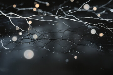 Contemporary art-inspired dark composition featuring abstract elements studio setting high-quality digital artwork gigapixel standard viewpoint