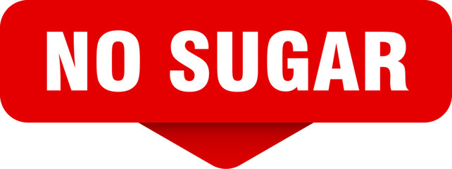 no sugar sticker. no sugar sign on transparent background