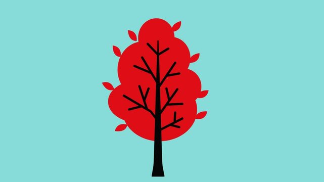 vector illustration of an autumn tree