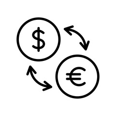Foreign exchange conceptual vector icon