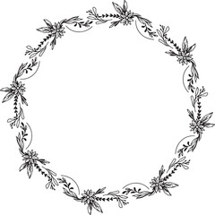 Frame leaves for decoration purpose, advertisement, wedding card, or commercial. Beautiful circle line