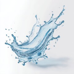 fresh water splash isolated on white, dynamic water splash on white background, blue water splash isolated, refreshing water wave abstract, water splash art, transparent,aqua splash, easy to clip path
