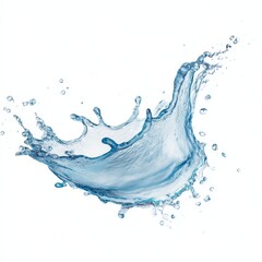fresh water splash isolated on white, dynamic water splash on white background, blue water splash isolated, refreshing water wave abstract, water splash art, transparent,aqua splash, easy to clip path