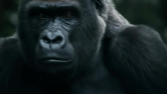 Gorilla close up portrait
