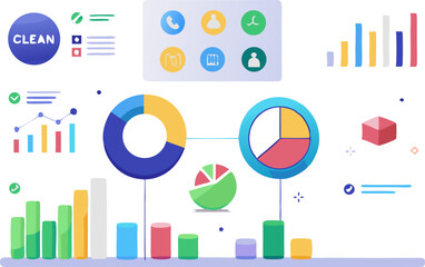 set of infographic elements for business