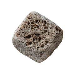 Obraz premium Pumice Stone: A close-up view showcases a unique pumice stone, characterized by its porous texture and intriguing surface details, offering a glimpse into the wonders of natural geology.