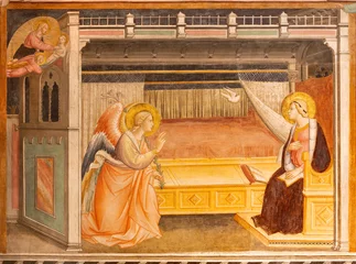  Prato - The fresco of Annunciation in the Catedral  - Cattedrale di Santo Stefano by Agnolo Gaddi (1350-1396). © Renáta Sedmáková