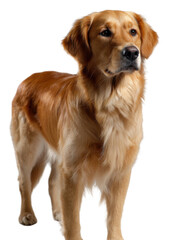 Loyal Golden Retriever Portrait: A stunning, full-body portrait of a golden retriever, radiating warmth, loyalty, and unwavering affection.