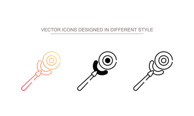 Deck Shuffleboard icon design with white background stock illustration