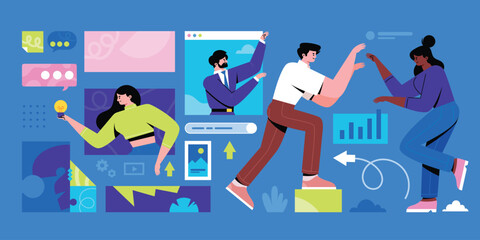 Flat Teamwork in Memphis Style