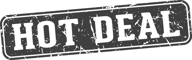 hot deal rectangular sign. hot deal stamp