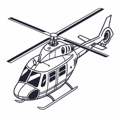 helicopter white backround & vector art