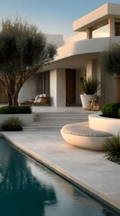 Obraz premium The swimming pool in the park