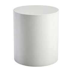 Abstract white cylinder isolated on a clean background showcasing a minimalist design for a modern aesthetic