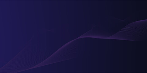 Abstract glowing wave lines on dark blue background. Dynamic wave pattern. Modern flowing wavy lines. Futuristic technology concept. Suit for banner, poster, cover, brochure, flyer, website