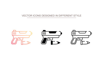 Airsoft icon design with white background stock illustration
