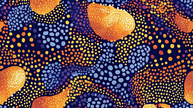 Abstract cosmic design featuring vibrant dots creating a mesmerizing effect