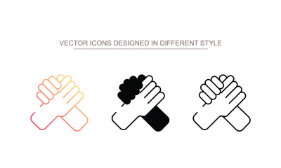 Obraz premium Arm Restling icon design with white background stock illustration