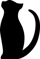 Cat Sitting Silhouette