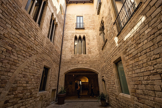 Building of the Picasso Museum in the Gothic area of Barcelona Spain