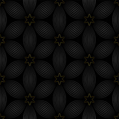 Abstract seamless vector background. Colorful, geometric, floral, seamless pattern.