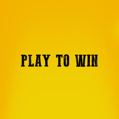 Play to win yellow background © M3Pics