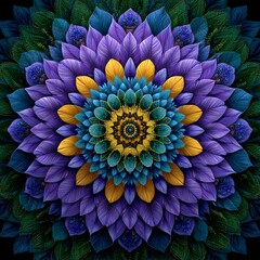 Floral Kaleidoscope: Immerse yourself in a vibrant display of nature's artistry, where a kaleidoscope of intricate petal formations bursts with life, color, and delicate patterns.