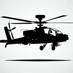 helicopter silhouette vector illustration © fiqri