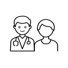 doctor and patient icon 