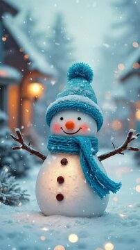 christmas celebration with snowman in the village
snow drop, seamless looping time-lapse virtual video animation background.
