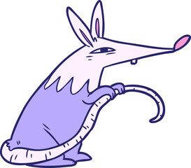 cartoon sneaky rat