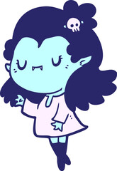 cute cartoon vampire girl