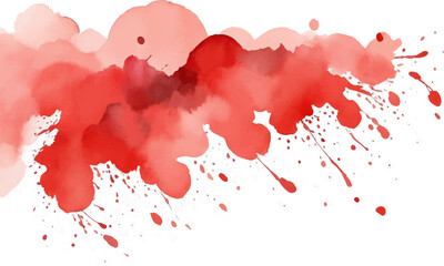 Abstract red watercolor background. Hand-drawn illustration. Vector.