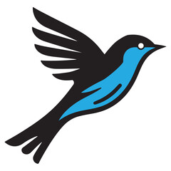 Bird silhouette logo and tattoo design.