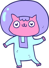 Fototapeta premium cartoon space cat