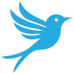 Bird silhouette logo and tattoo design.