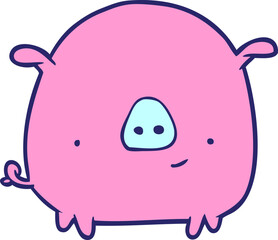 cartoon happy pig