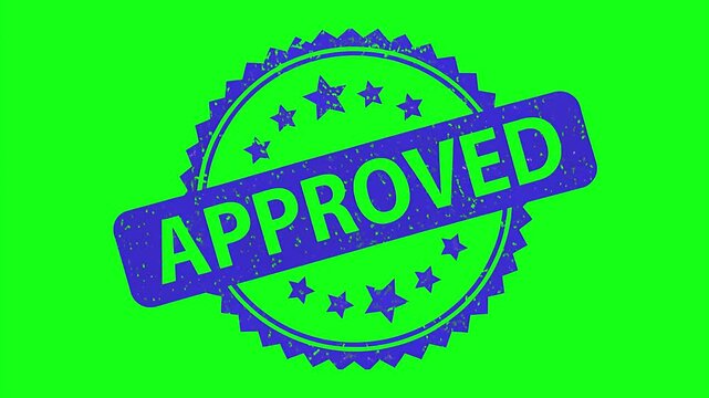 Approved stamp on green background indicating validation and success in decision making