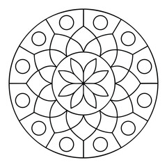 Mandala round ornament vector art