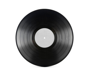 Vinyl record with grey label on white background.