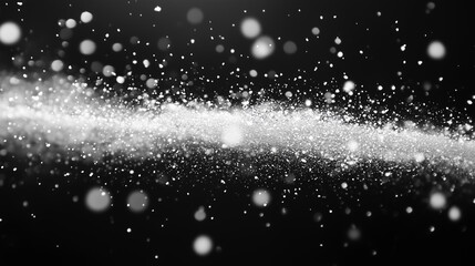 Obraz premium Shimmering Snowflakes and Glittering Light in a Magical Winter Scene