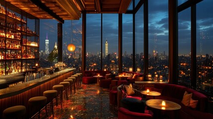 Rooftop Bar with City Views
