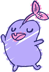 Sprouting Bean Chalk Drawing