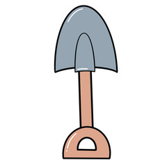 Small Gardening Shovel Illustration