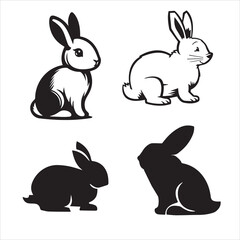 High-Quality rabbitsVector Design with Forest Elements and Wildlife Style.eps