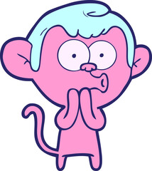cartoon hooting monkey