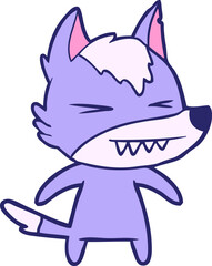 angry wolf cartoon